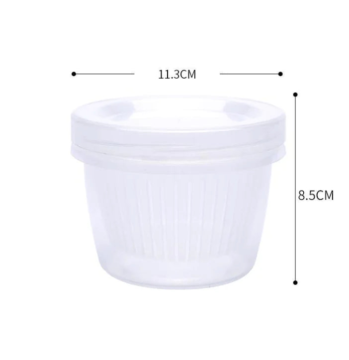 Round Transparent Double-Layer Sealing Storage Box