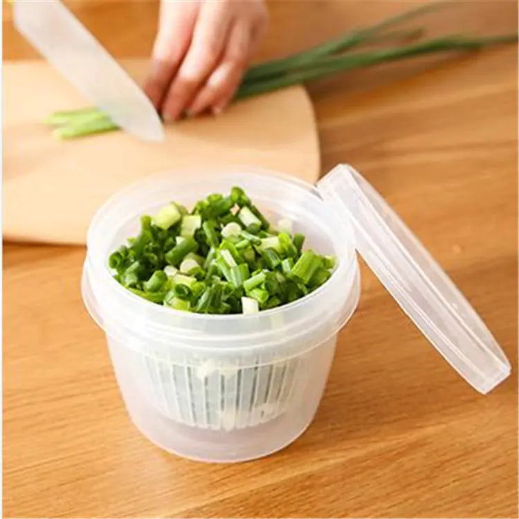 Round Transparent Double-Layer Sealing Storage Box